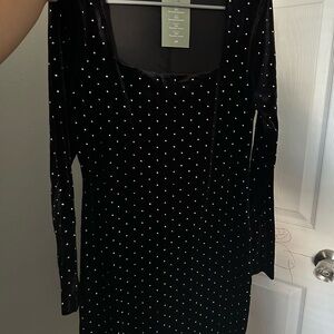 H&M Black Velvet Dress